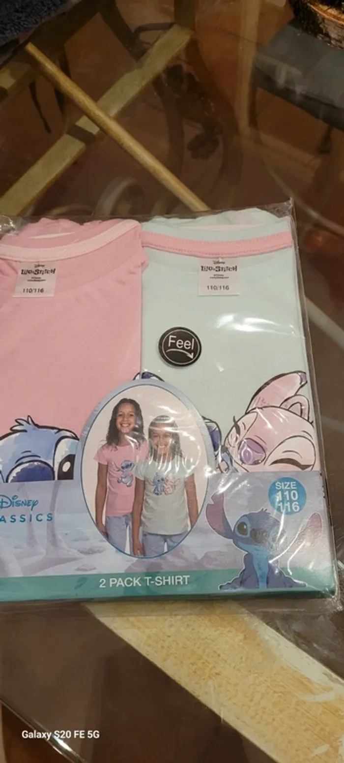 Lot 2 t-shirt fillette Lilo et Stitch Disney - photo numéro 2