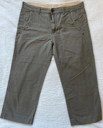 Jean droit vert kaki militaire uni classique avec poches C&A taille 56