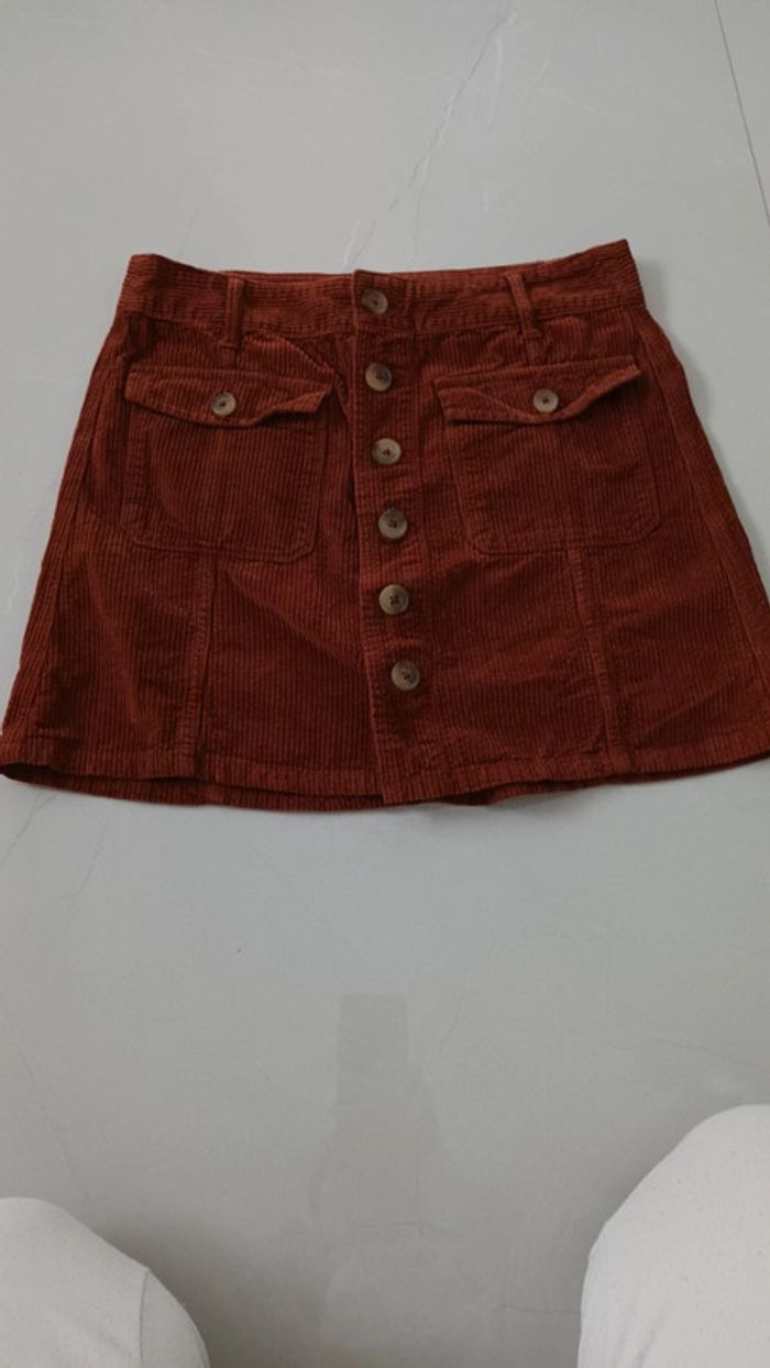 Jupe en velours brune