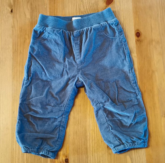 Pantalon velours bleu Brioche 6 mois - photo numéro 2