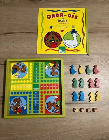 Jeu de dada et jeu de l'oie en bois