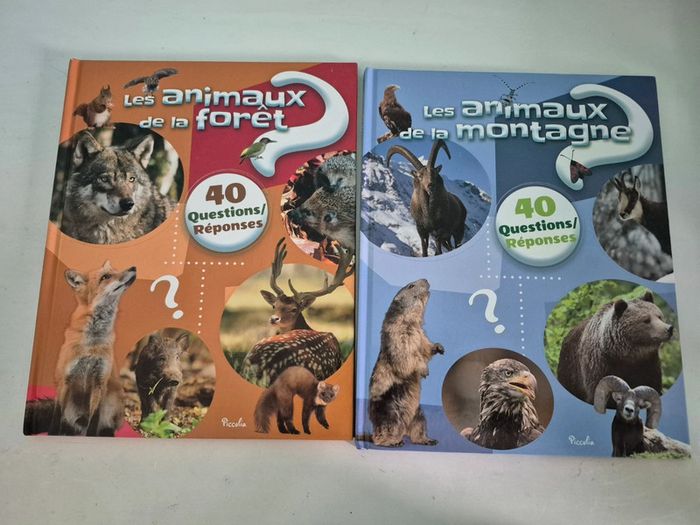 Lot de 2 livres les animaux de la forêt / montagne