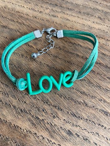 Bracelet cordon vert