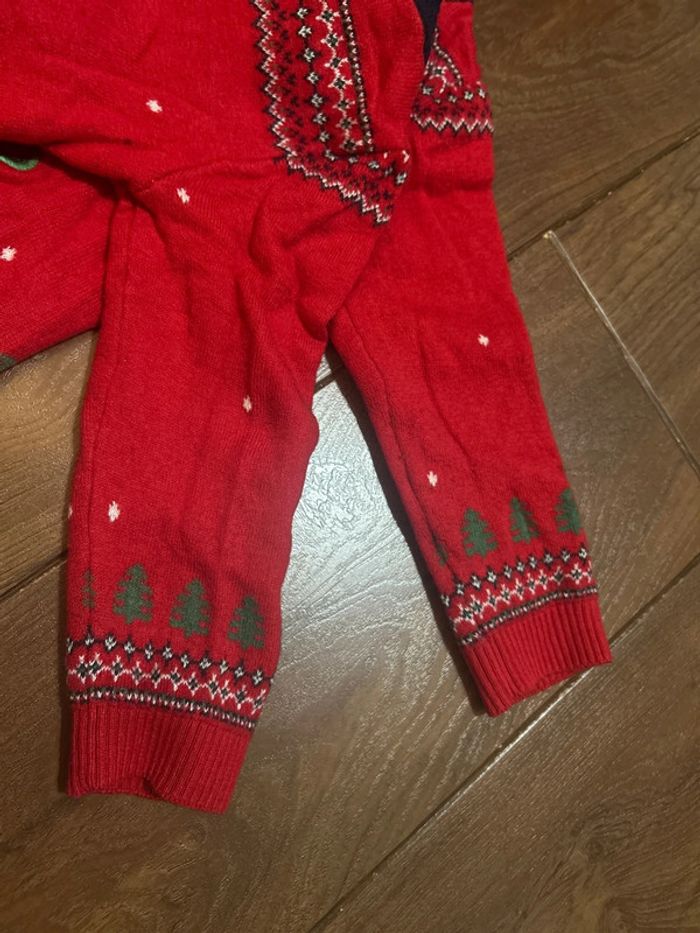 Pull rouge motif dinosaure de Noël sergent major 3 ans - photo numéro 4