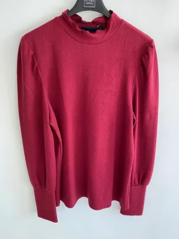 Pull à col bordeaux kiabi