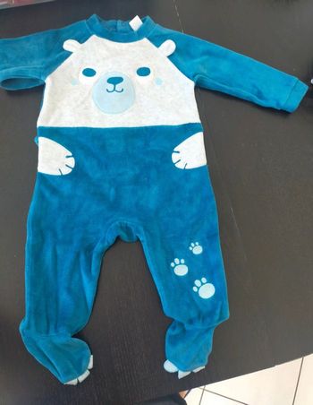 Pyjama velours taille 6 mois Tex Baby