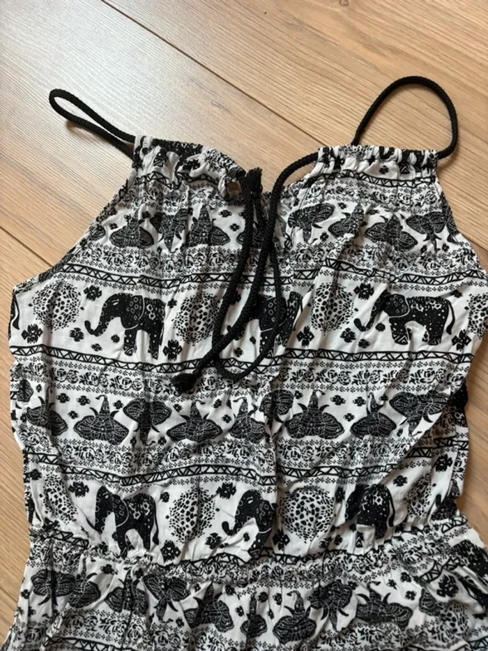 combishort à motif éléphant noir et blanc taille Xs - photo numéro 2