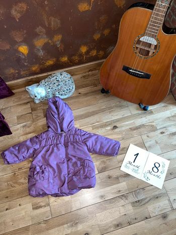 Jolie petite veste mauve grain de blé très bon état 18 mois