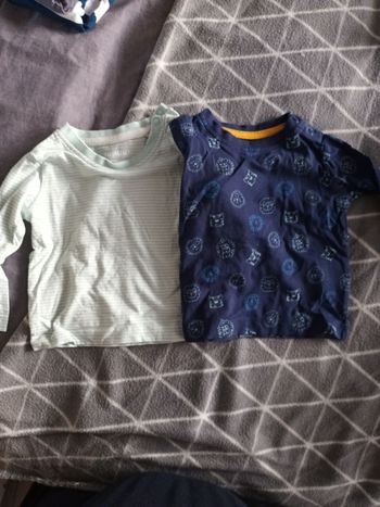 Lot t shirt manche longue  6 mois