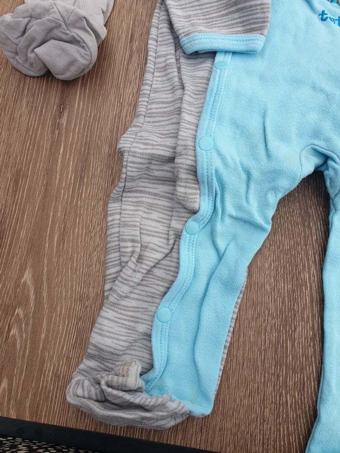 Lot de 3 grenouillères fines en coton Taille 18 mois garçon - photo numéro 3