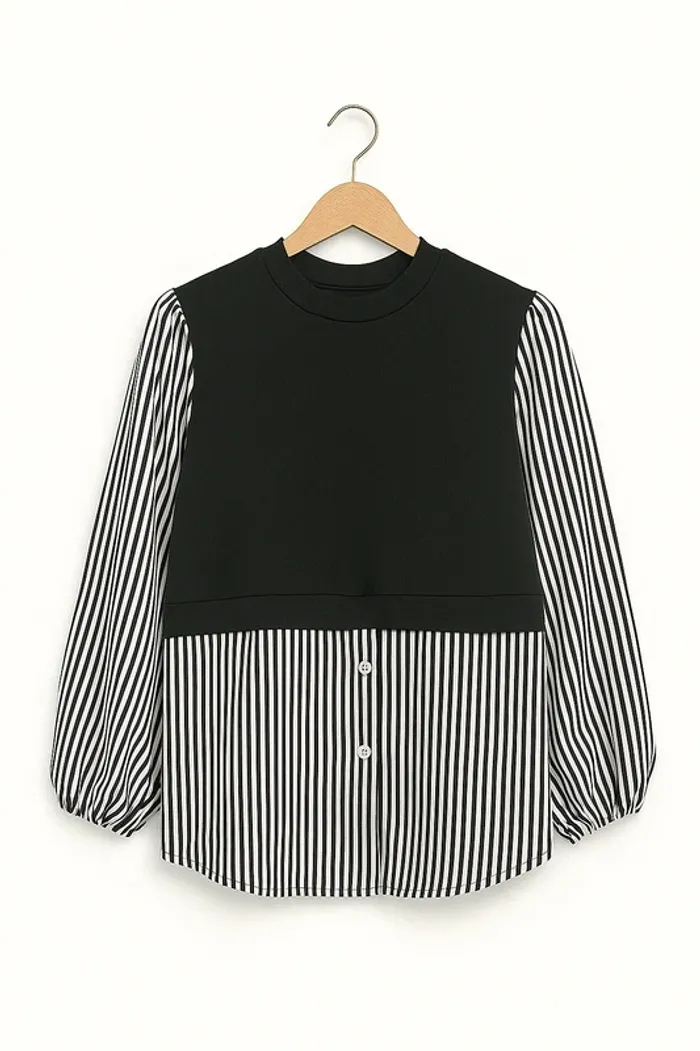 Chemise Femme Élégante Rayée – Taille XL