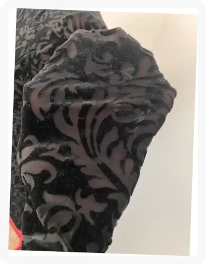 Robe fourreau noire velours et voile Warehouse - photo numéro 3