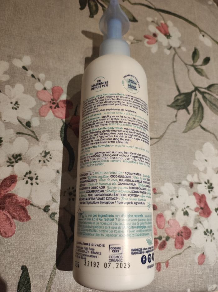 Gel lavant doux Rivadouce bébé bio neuf - photo numéro 4