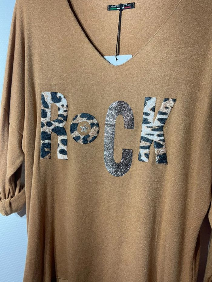 Pull « rock » femme taille unique (38-46)- vivichy- neuf avec étiquette - photo numéro 2