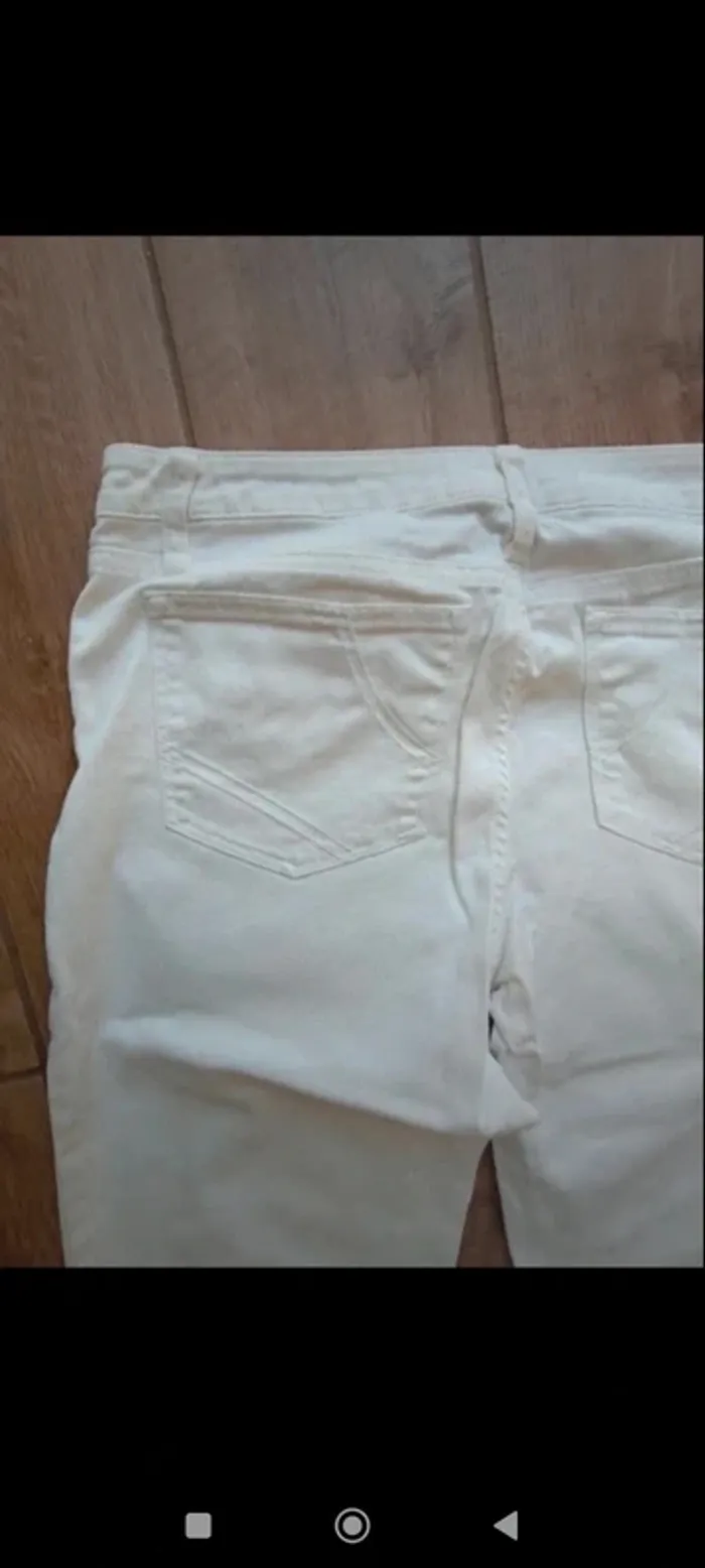 Jeans blanc Benetton 38 - photo numéro 5