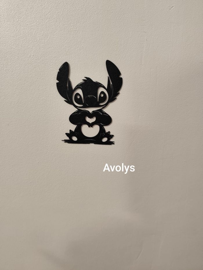 Décoration murale Stitch cœur