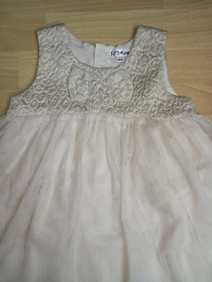Robe élégante de cérémonie en tulle 18 mois état neuf - photo numéro 2