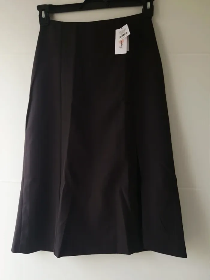 Jupe mi-longue fendue noire | naf naf | taille 36