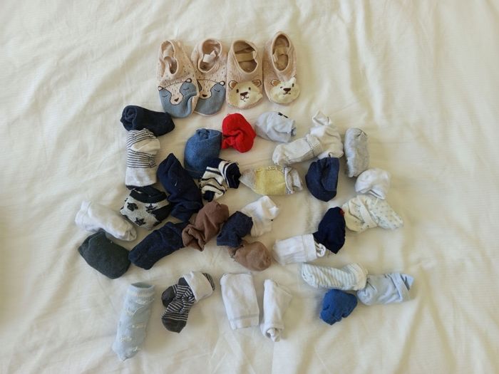 Lot de chaussettes et de chaussons  21-23