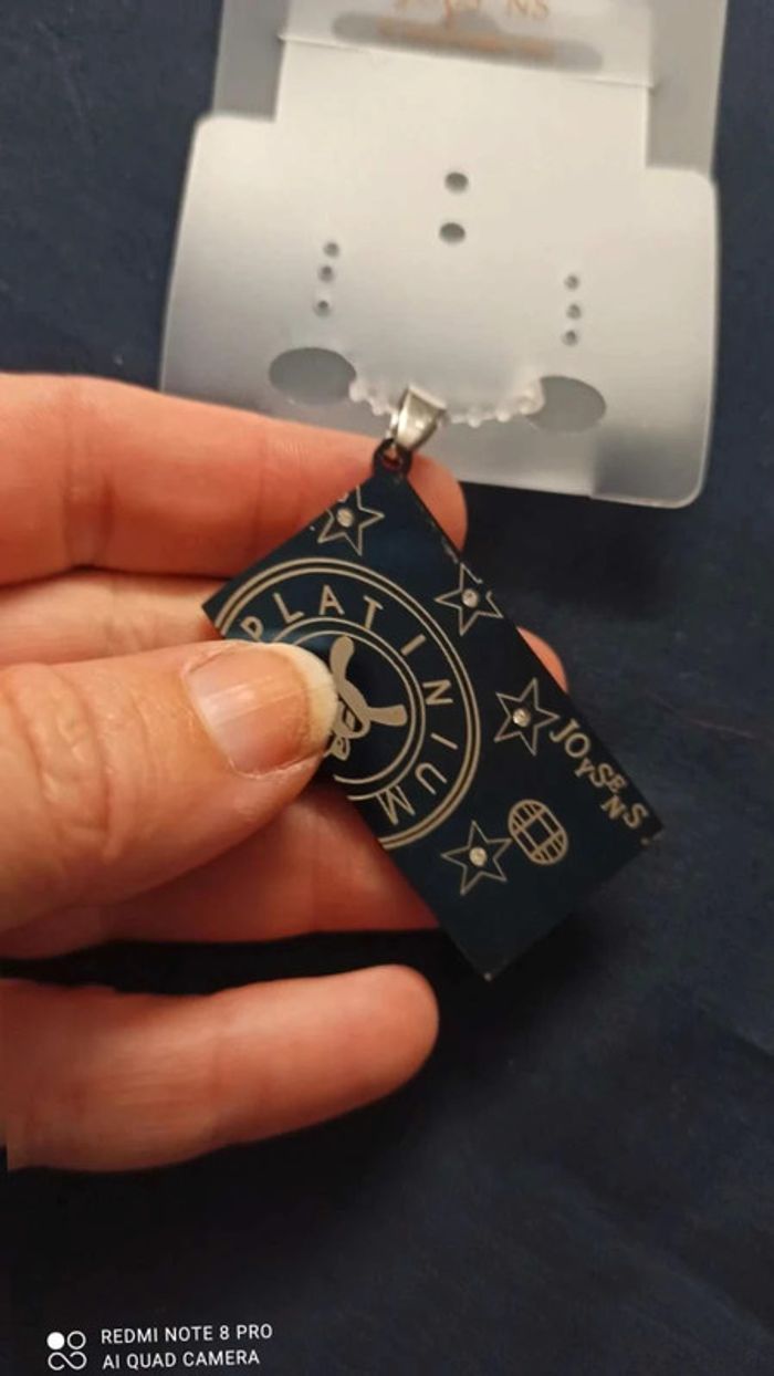 Pendentif joysen noir platinium - photo numéro 2