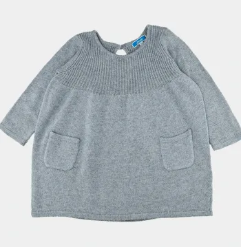 Robe à manches longues 18 mois en coton, laine et alpaga Jacadi