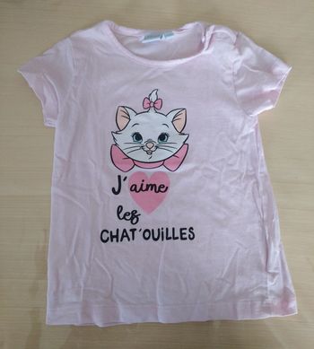 T-shirt Disney Marie 2 ans