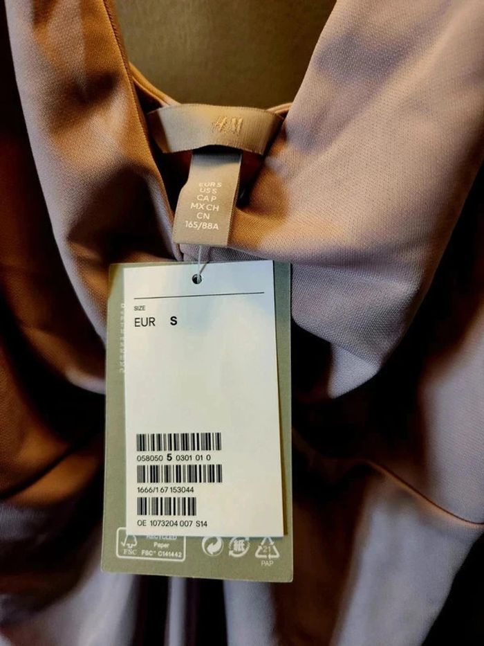 Robe longue mauve H&M - photo numéro 4