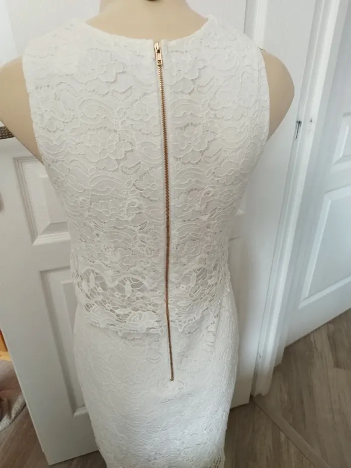 Robe en dentelle blanche taille 36 - photo numéro 5