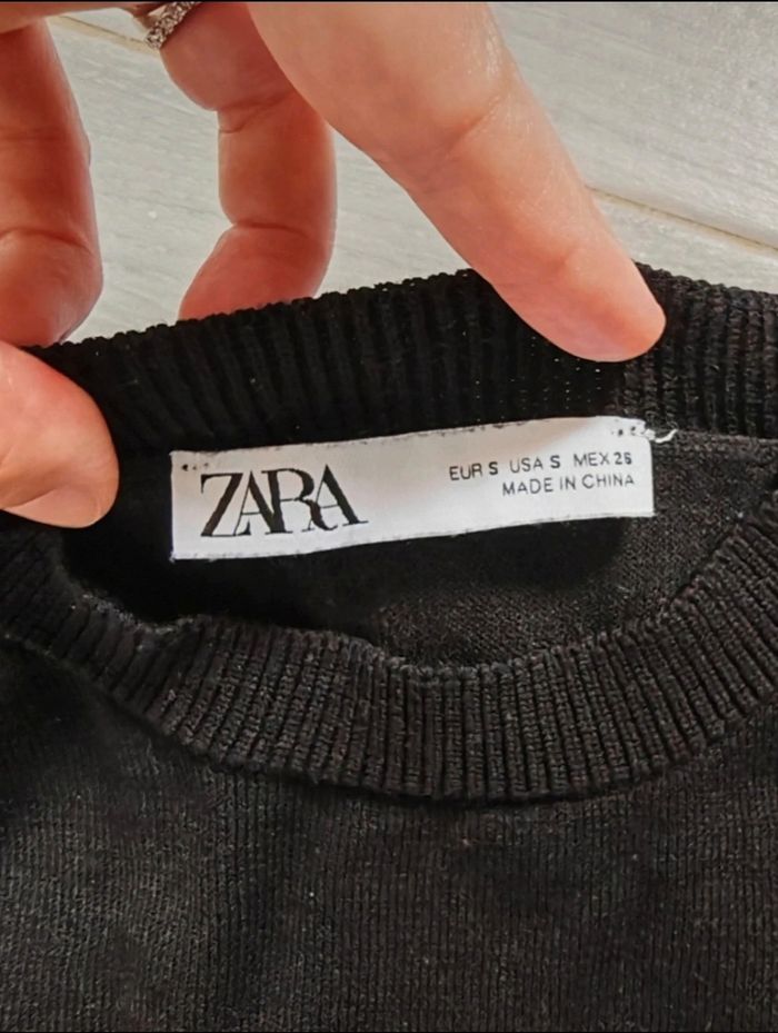 Robe longue maille rayée Zara T.S - photo numéro 2