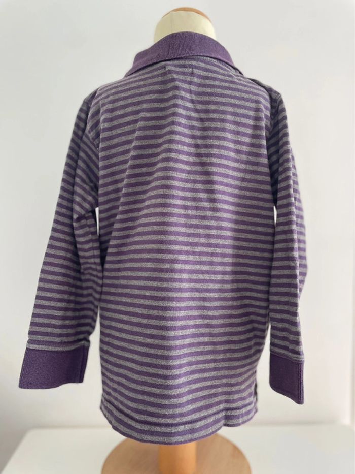 Sweat-shirt violet rayure garçon - photo numéro 2