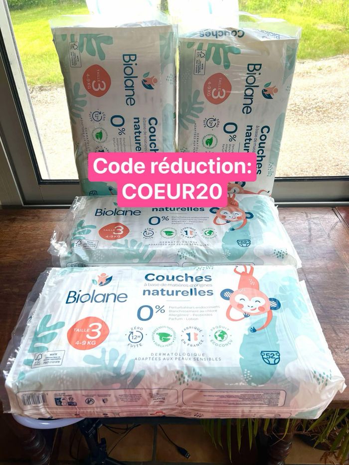 Couche Biolane taille 3 : 208 Couches (4*52)