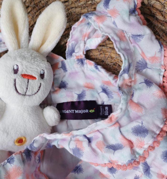 Robe 👣 et bloomer, motif fleuri, 18 mois, sergent major - photo numéro 4