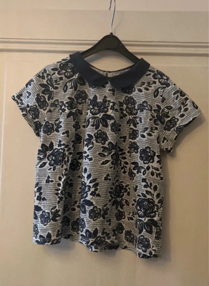 T-shirt blouse Col Claudine 10 ans - Monoprix Teens - photo numéro 2