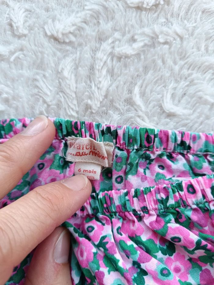 Ensemble 3 pièces (robes+boomer+bandeau) Fille 6 mois Fleurs Dpam 100% coton - photo numéro 13