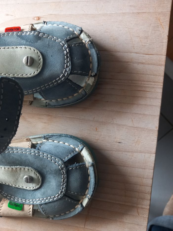 Sandales bleu garçon Kickers - photo numéro 3