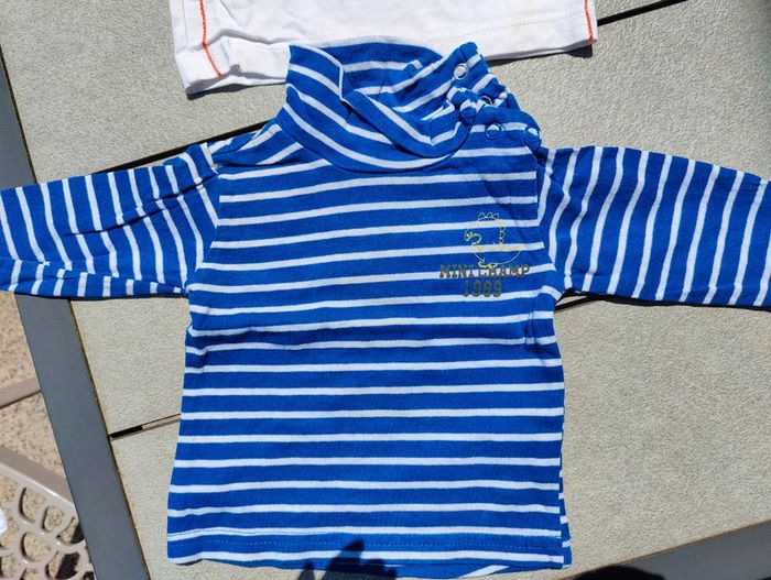 Lot 2 tee shirts manches longues garçon 3 mois - photo numéro 2