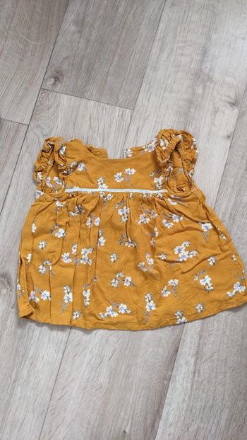 Tee-shirt blouse Moutarde Primark 12-18 Mois