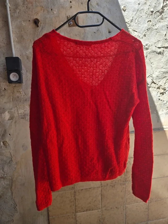 Pull rouge Camaïeu - photo numéro 3
