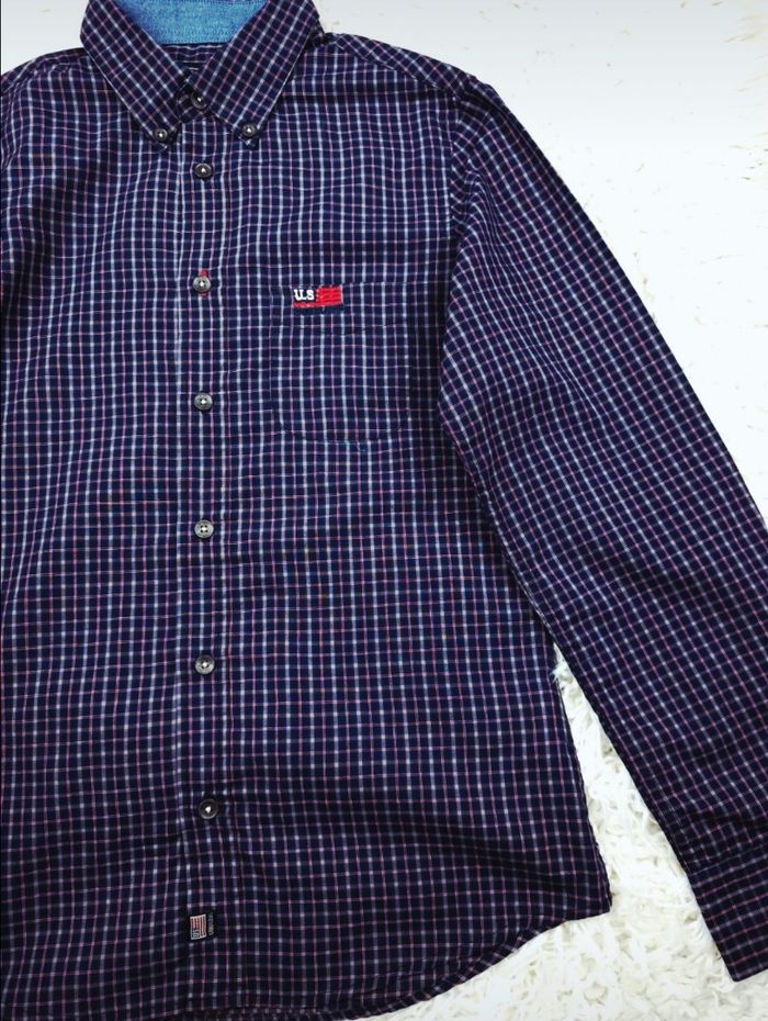 Chemise manches longues à carreaux Esprit US marine rouge et blanc Garçon taille 12 ans marque Complices 🎸 - photo numéro 6