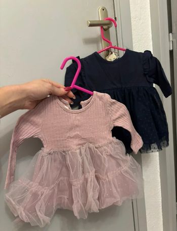 2 robes en tulle manches longues 3 mois 