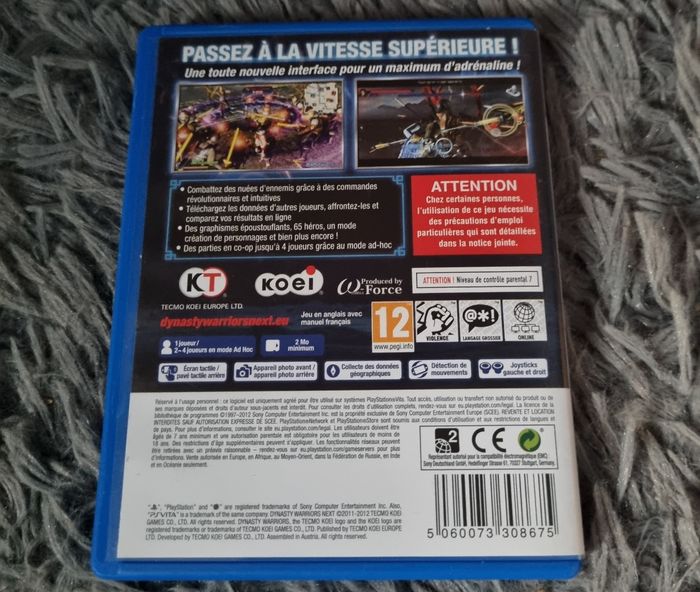 Boîte vide de jeu Dynasty Warriors Next PSVita - photo numéro 3