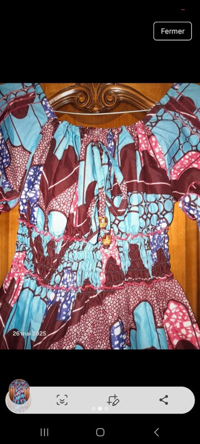 Robe wax afro africaine ethnique - photo numéro 2