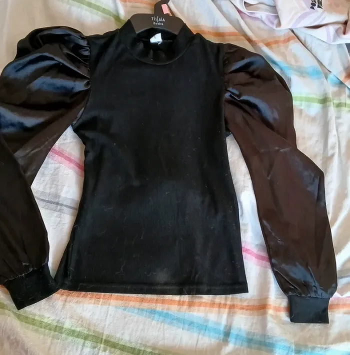 T-shirt manches longues satin
