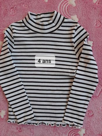 Tee-shirts col montant 4 ans