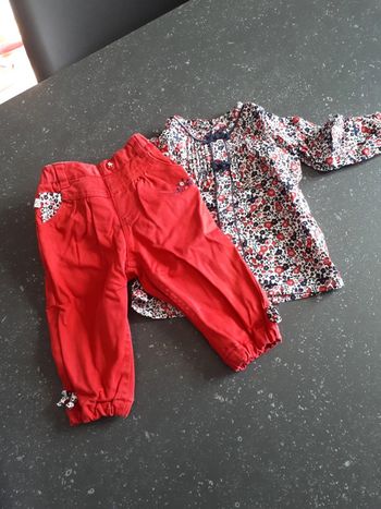 Ensemble fleurie chat sergent major 9 mois