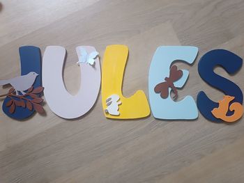 Lettre en bois prénom Jules