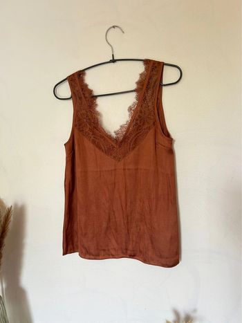 Femme 👩🏻 Caraco dentelle marron/rouille h&m taille 34