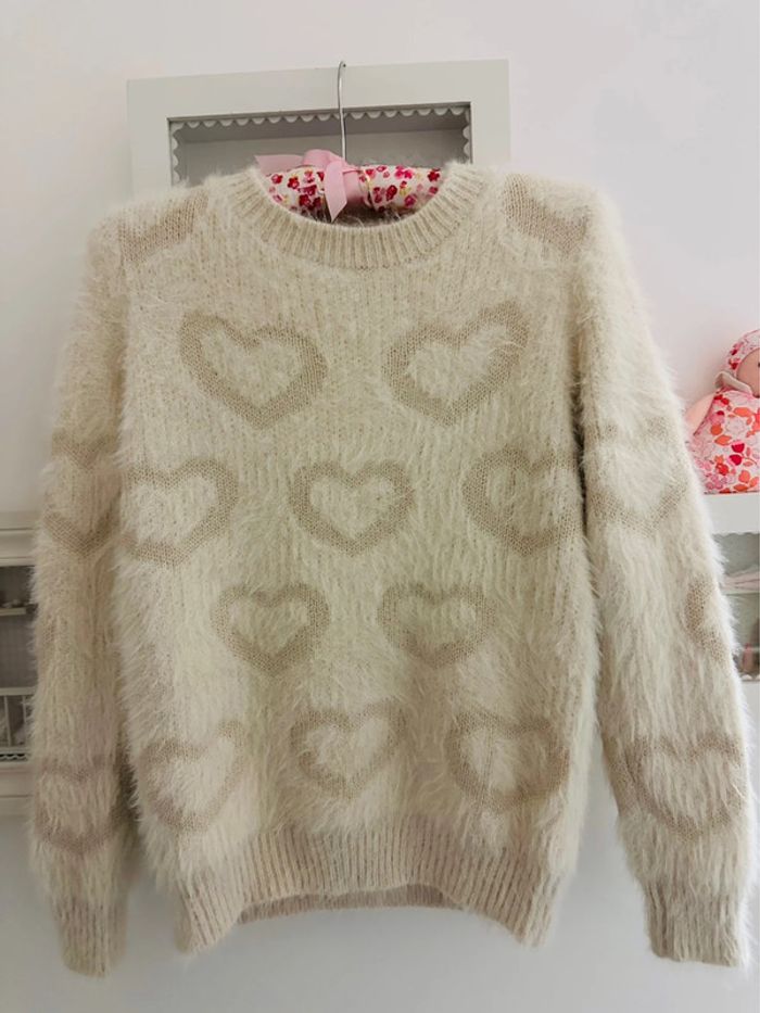 Pull doudou fourrure étoiles