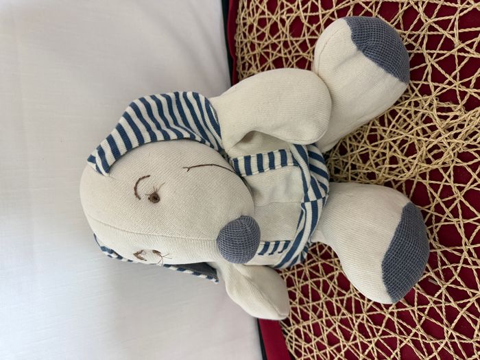 Doudou range pyjama chien rayé bleu DOUDOU ET COMPAGNIE