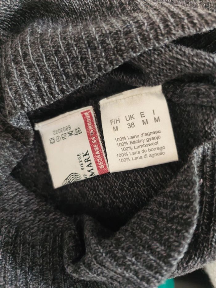 Pull gris taille M 38 100% laine d'agneau - photo numéro 6